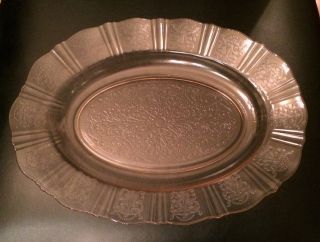 American Sweetheart Pink Depression Glass Oval Platter