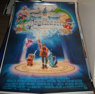 Rolled 1993 The Pagemaster 1 Sheet Movie Poster Double Sided Macauley Culkin