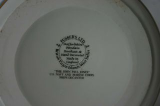 Pusser ' s Staffordshire Porcelain U.  S.  Navy & Marine Corp Decanter 6