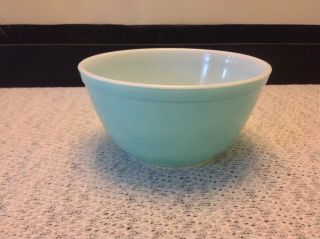 Vintage Pyrex Aqua Turquoise 402 Mixing Nesting Bowl 1 &1/2quart 7 "