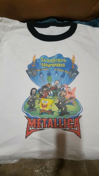Metallica Spongebob Collaboration T - Shirt Xl