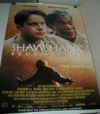 Rolled 1995 The Shawshank Redemption Video Promo Movie Poster Stephen King Story