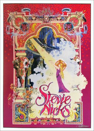 Stevie Nicks Poster " Celtic Light " Printing Hand - Signed By Bob Masse