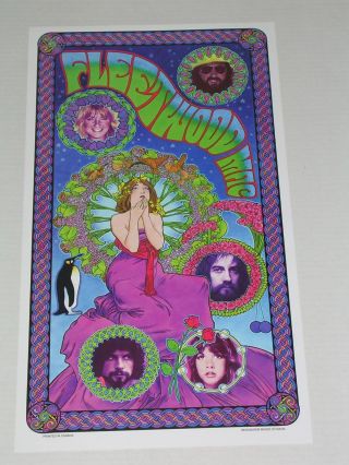 Fleetwood Mac Psychedelic Concert Poster By Bob Masse