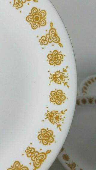 Vintage Corelle Butterfly Gold 8.  5 in.  Luncheon Salad Plates Set of 9 4