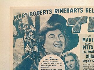 Vintage 1942 Movie Herald TISH Marjorie Main Mary Roberts Rinehart MGM Comedy HA 3