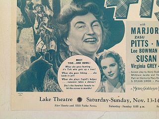 Vintage 1942 Movie Herald TISH Marjorie Main Mary Roberts Rinehart MGM Comedy HA 5