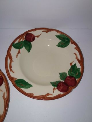Vintage Franciscan Apple Rim Soup Bowls Made In USA 8.  5 Inch Diameter 2