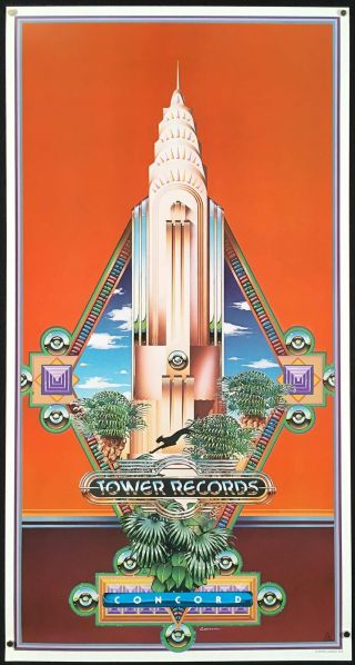 Tower Records Poster Concord Grand Opening Frank Carson 1978