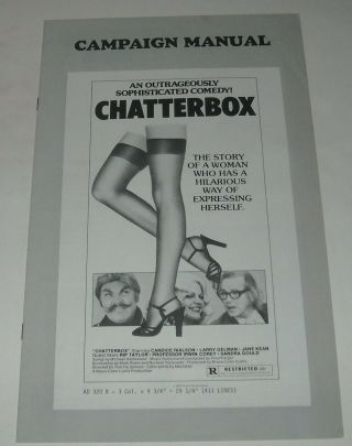 1977 Chatterbox Movie Pressbook Candice Ralston Sexploitation Comedy Rip Taylor
