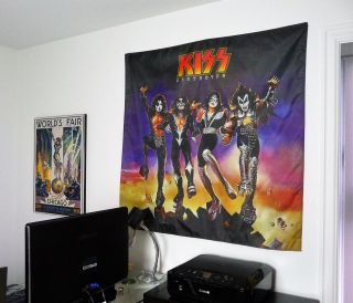 Kiss Destroyer Huge 4x4 Banner Fabric Poster Tapestry Cd Album Flag Band