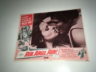 Run Angel Run Movie Lobby Card Poster 1969 Motorcycle Bikers Hell 