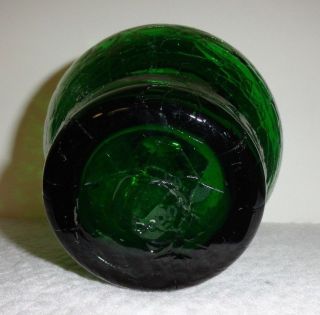 Blenko Emerald Green Crackle Glass Vase 4