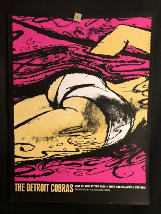 The Detroit Cobras Atlanta 2007 Concert Poster Signed By Artist Sexy Butt Girl