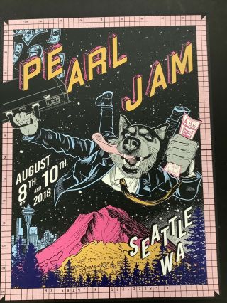 Pearl Jam Poster 2018 August 8/10 Faile Seattle Safeco Field The Home Shows
