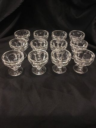 Vintage Clear Glass Ice Cream Sherbert Footed Dessert Cups Bowls (12) Small (3”)