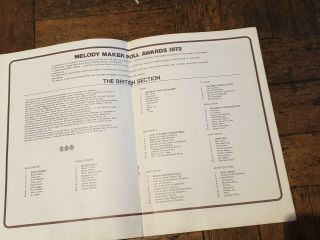 Melody Maker Poll Concert 1972 Oval 16 page tour programme Wishbone Ash,  ELP. 4