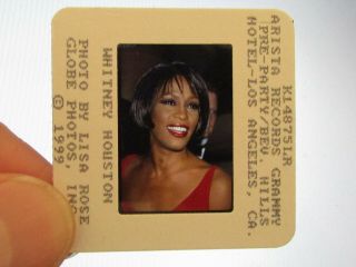 Press Promo Slide Negative - Whitney Houston - 1999 - Red Dress