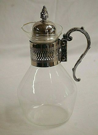 Vintage 80s Princess House Silver Tone Coffee Tea Pot Carafe Retired Replacement