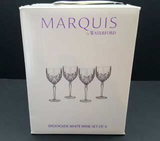 Marquis By Waterford Brookside 8oz.  White Wine Glasses Set Of 4