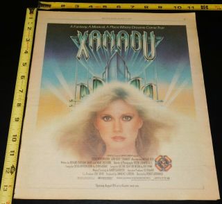 Xanadu 1980 Olivia Newton - John Movie Ad Advert Mini Poster Elo Jeff Lynne