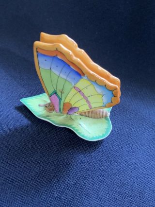 Vintage Herend Colorful Butterfly Place Card Holder