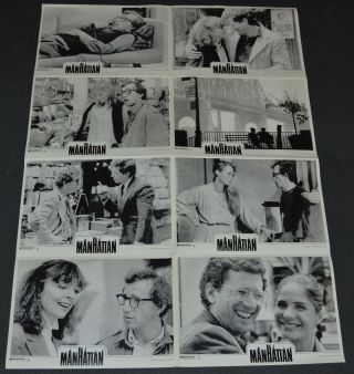 Manhattan 1979 German Lobby Card Set Of 8 Woody Allen Comedy Classic