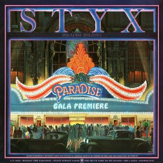 Styx Paradise Theatre Banner Huge 4x4 Ft Fabric Poster Tapestry Flag Album Cover