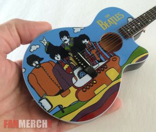 Mini Guitar Beatles Collectible Yellow Submarine Memorabilia Acoustic Guitar