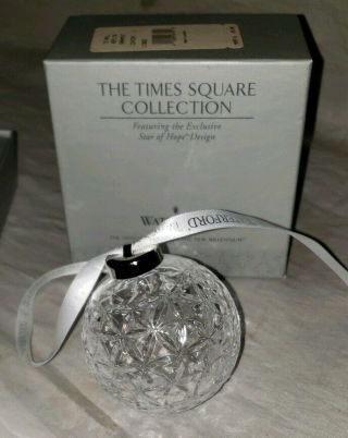 Waterford Crystal 2000 Times Square Ball " Star Of Hope " Ornament