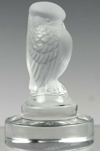 Lalique France Art Glass Crystal Rapace Bird Seal Paperweight Figurine Nr Hld