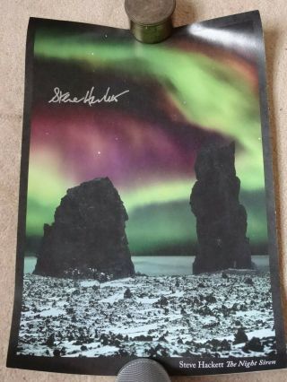 Steve Hackett - The Night Siren Limited Edition Uk Promotional Signed Poster