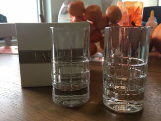 Ralph Lauren Lead Crystal Cocktail Party Shot Glasses Set Of 4