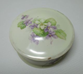 Antique O & E.  G.  Royal Austria Hand Painted Violets Dresser Tray Set 4