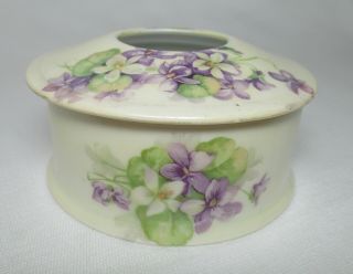 Antique O & E.  G.  Royal Austria Hand Painted Violets Dresser Tray Set 5