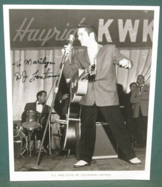 Elvis Presley 8 X 10 B/w Publicity Photo Louisiana Hayride Signed Dj Fontana