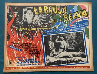 The Disembodied Allison Hayes Paul Burke Lobby Card Vintage 1957 Jungle Horror