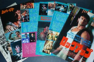 Sylvester Stallone Lock Up 1989 Japan Picture Clippings 6 - Sheets (11pgs) Vj/o