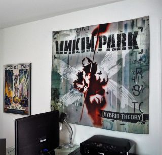 Linkin Park Hybrid Theory Huge 4x4 Banner Fabric Poster Tapestry Flag Cd Album
