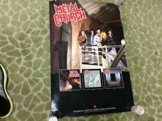 Vintage 1989 Metal Church Band 20 " X30 " Poster