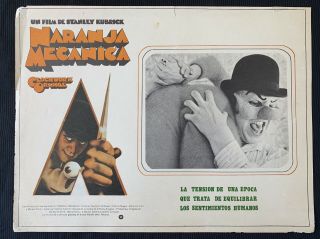 Clockwork Orange Stanley Kubrick Malcolm Mcdowell Mexican Lobby Card 1971