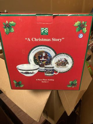 " A Christmas Story " Portmeirion Studio Series 2 - 4 Piece Place Setting - Nib