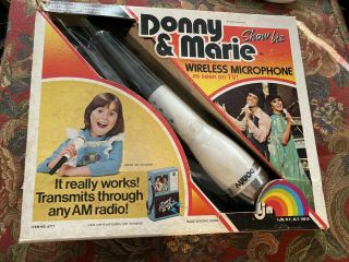 Donny,  Marie “show Biz” Vintage Wireless Microphone,  Rare W/original Box