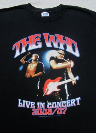 The Who 2006 - 2007 Tour Medium Concert T - Shirt