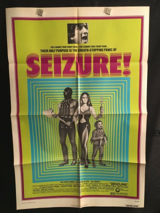 Seizure 1974 One Sheet Movie Poster Oliver Stone 1st Movie Bdsm Dwarf Circus