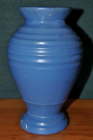 RARE Vintage Catalina Island Clay Pottery Red Clay Ribbed Vase 8 1/2 