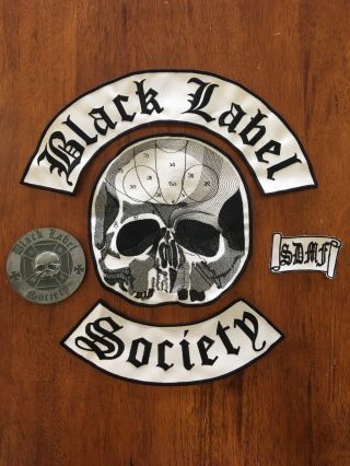 Black Label Society 4 Patch &2006 Discontinued Buckle Set Authentic Embroidered