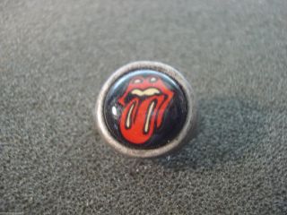 Rare Rolling Stones Adjustable Vintage Novelty Silver Ring Rock & Roll