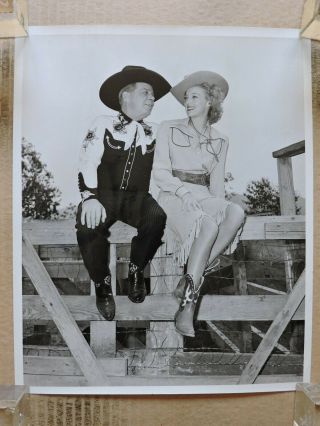 Evelyn Keyes With Hoot Gibson Leggy Cowgirl Portrait Photo By St Hillaire 1940 