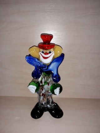 Murano Glass Clown With Cenedese Sticker